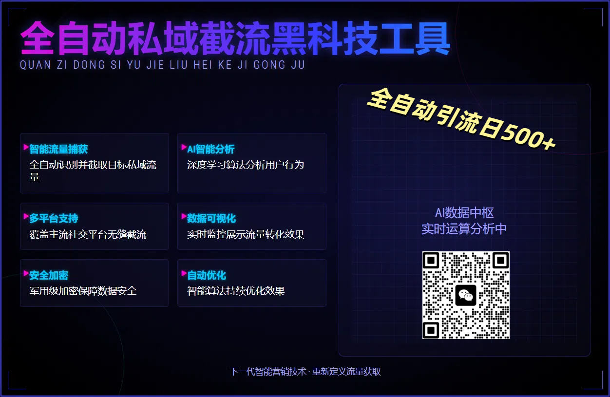 全自动私域截流黑科技工具——全自动引流日500+-行行副业