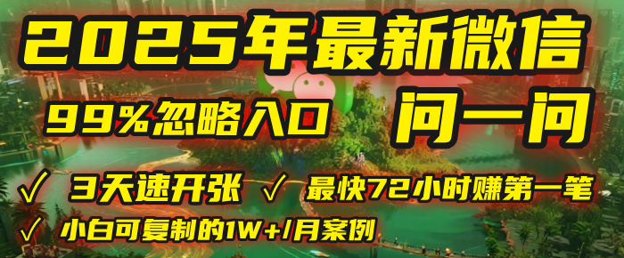 2025年，被99%的人忽视的微信问一问：每天写300字，最快3天就能“开张”赚到第一笔钱，有人已稳定月入1W+！-行行副业